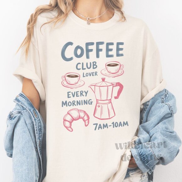 Bella Canvas Tops - Coffee Club Shirt, Foodie Shirt, Coffee Lover Gift - Heather Dust